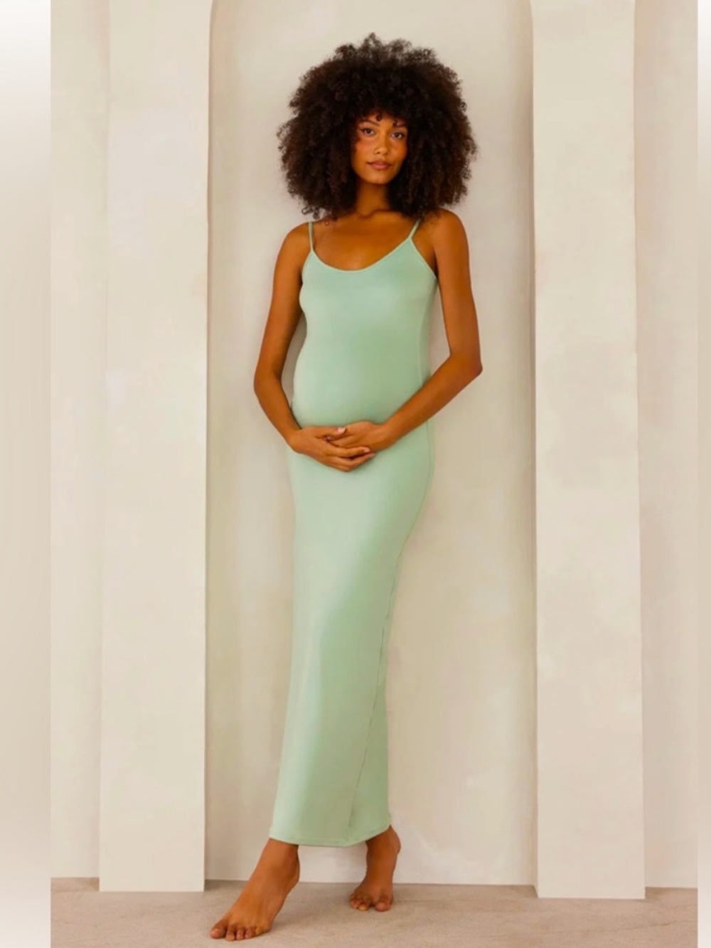 NWT BUMPSUIT Mint Green The Jane Maternity Maxi Dress, Size XS